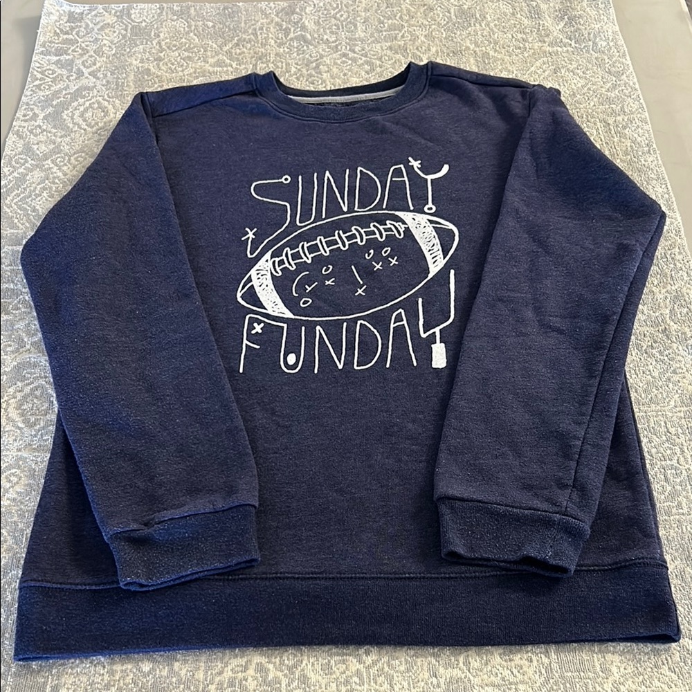 Cat & Jack Blue Crewneck Sweater Funday Design